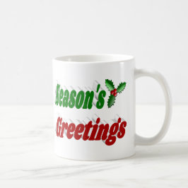 ホーリークリスマスの半分タイポグラフィー コーヒーマグカップ