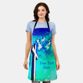 ホーリークロスサファイアブルーNアクア エプロン (着用した状態)