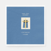 ホーリークロススカイブルー宗教的パーティー スタンダードランチョンナプキン (正面)