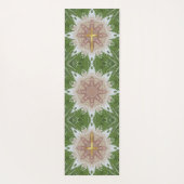 ホーリークロス、ピンクグリーンガーデンオアシス ヨガマット (裏面)