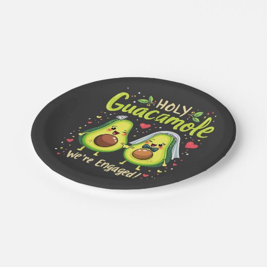 ホーリーグアカモレ我々はカップル婚約した・ブライド ペーパープレート (アングル)