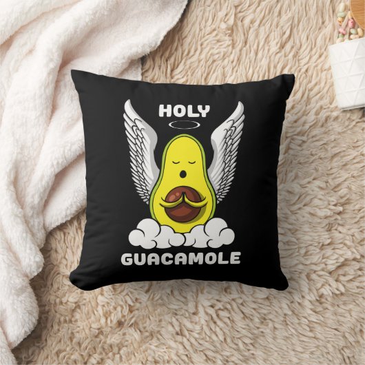 ホーリーグアカモールアボカドビーガンおもしろいジョーク クッション (ブランケット)