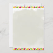 ホーリーグアカモールアボカドフィエスタ子供の誕生日パーティー 招待状 (裏面)