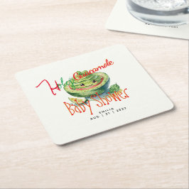 ホーリーグアカモールフィエスタベビーシャワーカスタム スクエアペーパーコースター