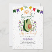 ホーリーグアカモールメキシコベビーシャワー招待状 招待状 (正面)