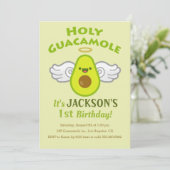 ホーリーグアカモール-かわいい少年の誕生日パーティー 招待状 (スタンド正面)