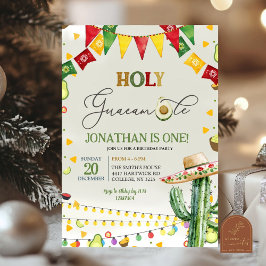 ホーリーグアカモーレアボカドフィエスタ子供の誕生日パーティー 招待状
