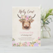 ホーリーコかわいらしウ1歳の誕生日パーティの招待状 招待状 (スタンド正面)