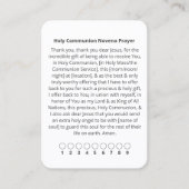 ホーリーコミューニオンノヴェナ祈りの言葉カード 名刺 (正面)