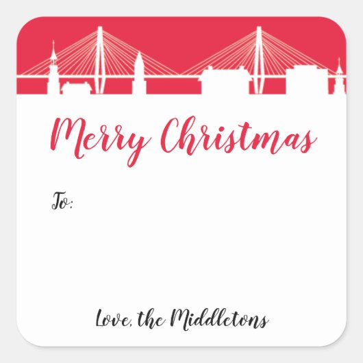 ホーリーシティホリデーレッドチャールストンスカイライン スクエアシール (正面)