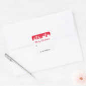 ホーリーシティホリデーレッドチャールストンスカイライン スクエアシール (封筒)