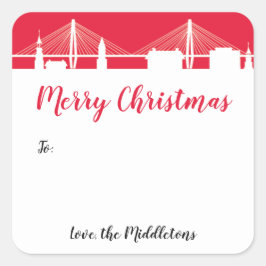 ホーリーシティホリデーレッドチャールストンスカイライン スクエアシール