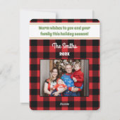 ホーリージョリークリスマス（あなたの写真を追加） キャンディーケーン シーズンカード (裏面)