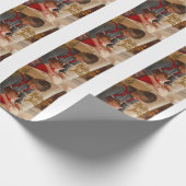 ホーリージョリー家族の休暇写真 ベージュ 年 ナボホ ラッピングペーパー (角)