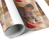 ホーリージョリー家族の休暇写真 ベージュ 年 ナボホ ラッピングペーパー (ロールコーナー)