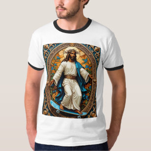 ホーリースケートボードイエズス華美アイコンスタイルティー Tシャツ