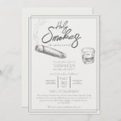 ホーリースモークスシガーバチュラーパーティ招待状 招待状 (正面/裏面)