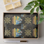 ホーリーナイト出生ゴールデンスノーフレークスパターン 薄葉紙 (ギフト)