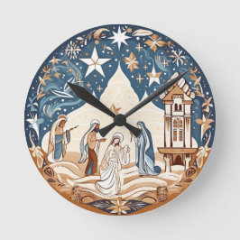 ホーリーナイト – 出生シーン ラウンド壁時計