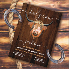 ホーリーハイランド牛素朴誕生日パーティー 招待状