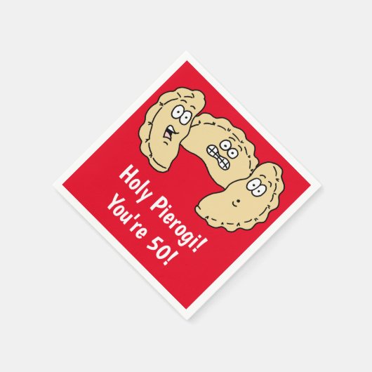 ホーリーピエロギ私は50ポーランドナおもしろいプキンス スタンダードカクテルナプキン (角)