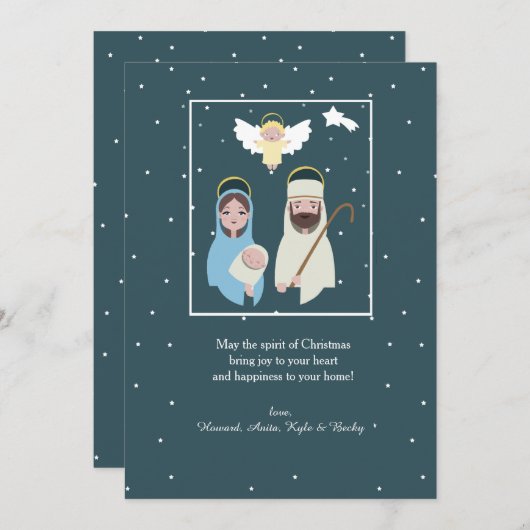 ホーリーファミリーホリデーカード シーズンカード (正面/裏面)