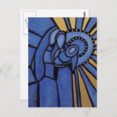 ホーリーファミリーモダン抽象芸術出生 ポストカード (正面/裏面)