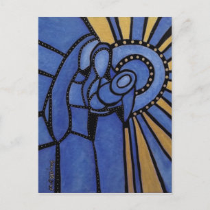 ホーリーファミリーモダン抽象芸術出生 ポストカード