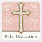 ホーリーファースト金ゴールドゴールデンクロスレースガール スクエアシール (正面)