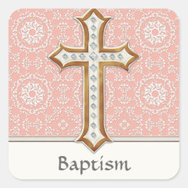 ホーリーファースト金ゴールドゴールデンクロスレースガール スクエアシール