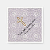 ホーリーファースト金ゴールドゴールデンクロスレースガール スタンダードカクテルナプキン (正面)