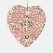 ホーリーファースト金ゴールドゴールデンクロスレースガール セラミックオーナメント (右)