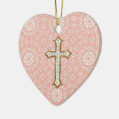 ホーリーファースト金ゴールドゴールデンクロスレースガール セラミックオーナメント (左)