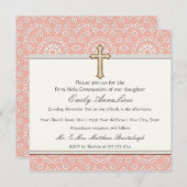 ホーリーファースト金ゴールドゴールデンクロスレースガール 招待状 (正面/裏面)