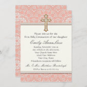 ホーリーファースト金ゴールドゴールデンクロスレースガール 招待状 (正面/裏面)