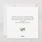 ホーリーベリーと松ぼっくり クリスマスリース シーズンカード (裏面)