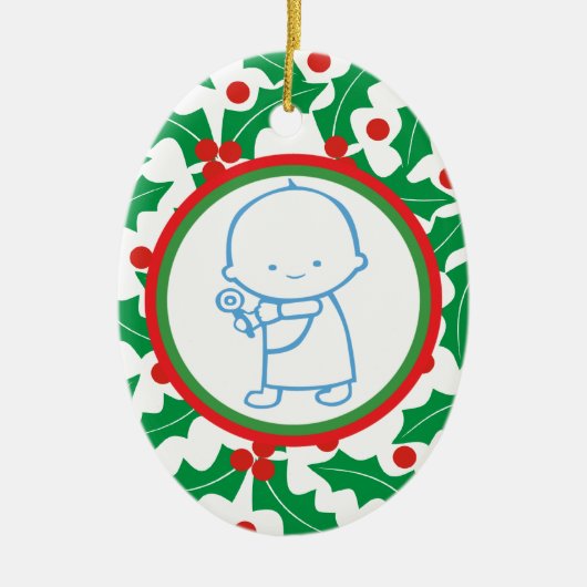 ホーリーベリーベビー第1回クリスマスカスタムオーナメント セラミックオーナメント (正面)