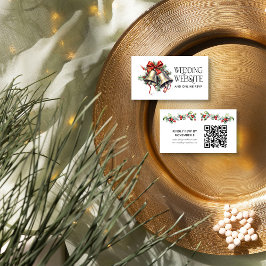 ホーリーベルズ 冬の結婚式 ウェブサイトとオンラインRSVP エンクロージャーカード