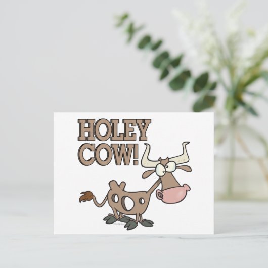 ホーリー牛おもしろいの聖牛のパウ漫画 ポストカード (スタンド正面)