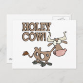 ホーリー牛おもしろいの聖牛のパウ漫画 ポストカード (正面/裏面)