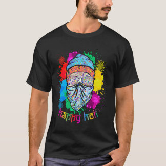 ホーリー祭の色あふれるサングラス Tシャツ