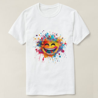 ホーリー祭りのカラフルグラフィックTシャツ Tシャツ
