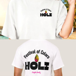 ホーリー祭 カラフルな光の祝祭 カスタムデザイン Tシャツ