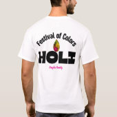 ホーリー祭 カラフルな光の祝祭 カスタムデザイン Tシャツ (裏面)