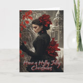 ホーリー・ジョリー・ゴシック・クリスマス・カード サンキューカード (正面)