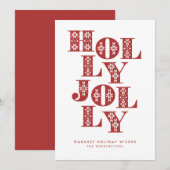 ホーリー・ジョリー・セーターの文字 シーズンカード (正面/裏面)