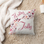 ホーリー・ジョリー・ファン・レッド・スノー 追加 名前 クリスマス クッション (ブランケット)