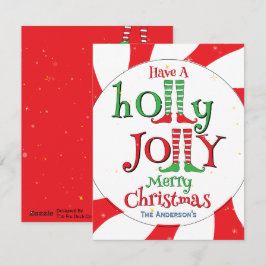 ホーリー・ジョリー・メリー・クリスマス・キュート・グリッター・エルフ シーズンカード