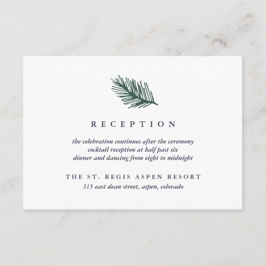 ホーリー＆パインの結婚式の披露宴 エンクロージャーカード (正面)