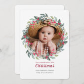 ホーリー・フレーム写真ホリデーカード シーズンカード (正面/裏面)